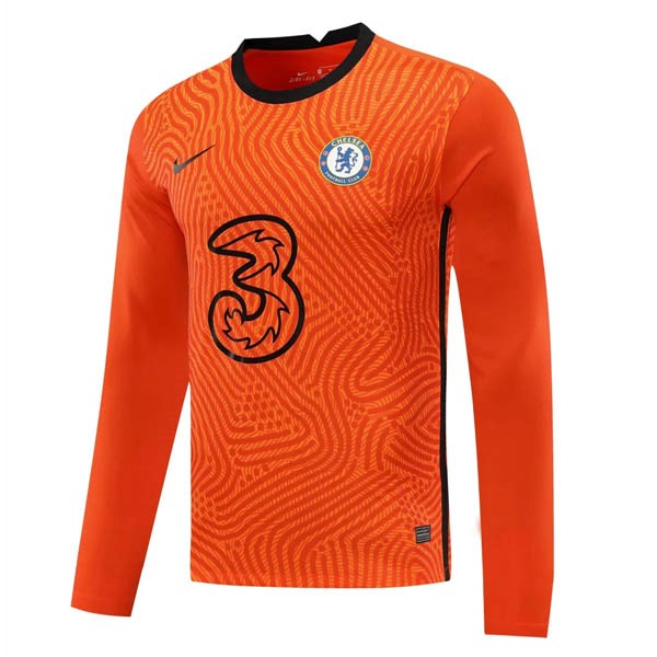 Maillot Football Chelsea Manches Longues Gardien 2020-21 Orange